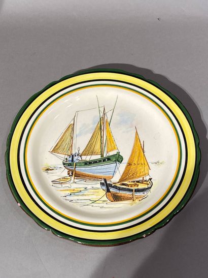 L. HOUEL (XXe) & Manufacture HB Quimper
Grande...