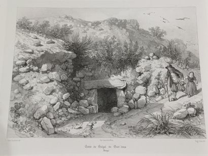 Set of ten engravings, including two on wood,...