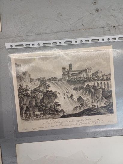Lot of antique prints including 
- Charles-Nicolas...