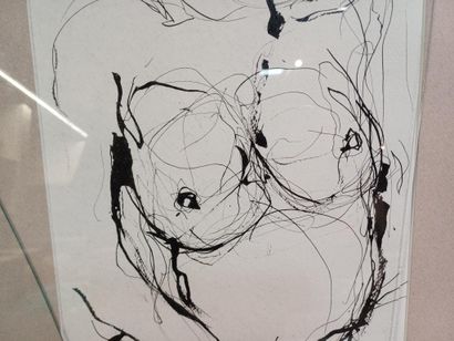 Ecole contemporaine 
Etudes de nus
Encre...