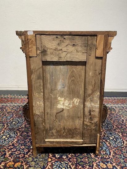 Oak tabernacle top carved with pilasters...