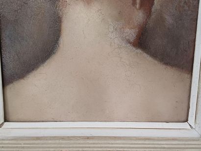 Georgette NIVERT 
Vue de dos
Huile sur panneau...