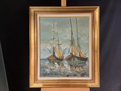 Georges BERGER (1908-1976)
Bateaux
Huile...