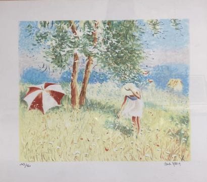 Claude FOSSOUX (1946)
Young girl in the meadow
Color...