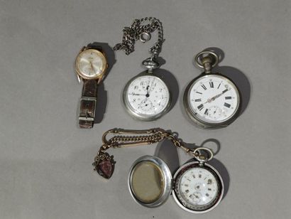 Lot of three pocket watches, one signed J....