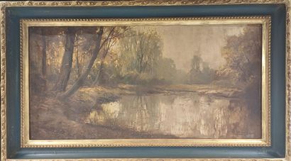 Kess TERLOW (1890-1948)
Ruisseau et sous-bois
Huile...