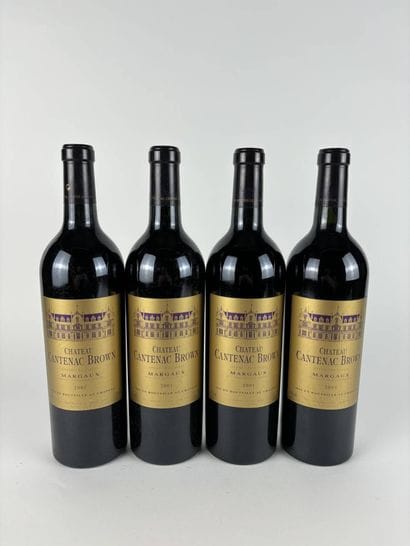 4 btls Château Cantenac-Brown 2001 - Margaux...