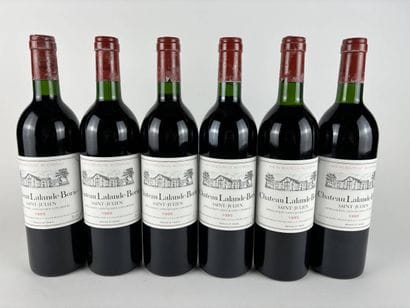 6 btls Château Lalande Borie 1985 - Saint-Julien...