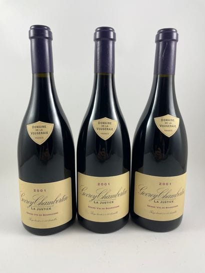 3 btls Gevrey-Chambertin 2001 - La Justice...
