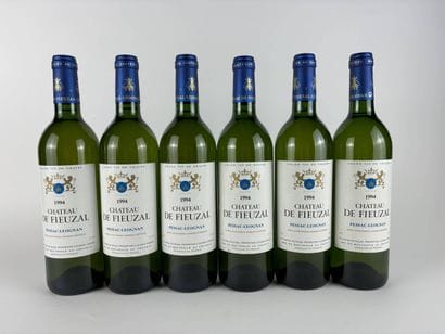6 btls Château de Fieuzal (white) 1994 -...
