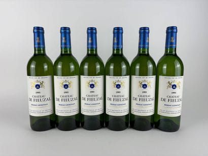 6 btls Château de Fieuzal (white) 1995 -...