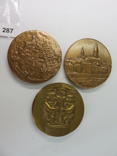 Médailles - Lot de 3 médailles, Médaille...