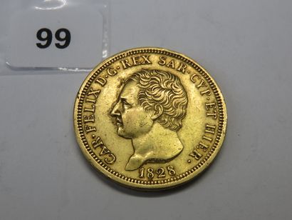 Gold coin - Sardinia (House of Savoy) - 80...