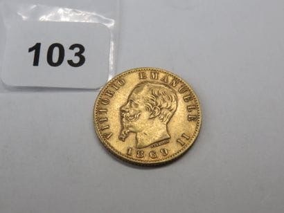 Gold coin - Italy - 20 Lire Victor Emmanuel...