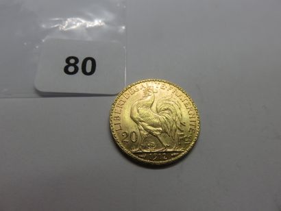 Gold coin - France - 20 Francs Coq 1912 TTB...