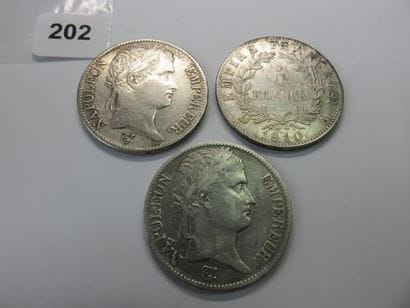 Coins - France - Lot of 3 x 5 Francs Napoléon...