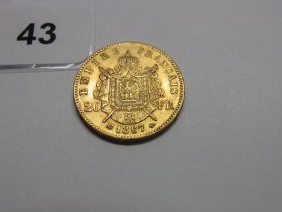 Gold coin - France - 20 Francs Napoléon III...