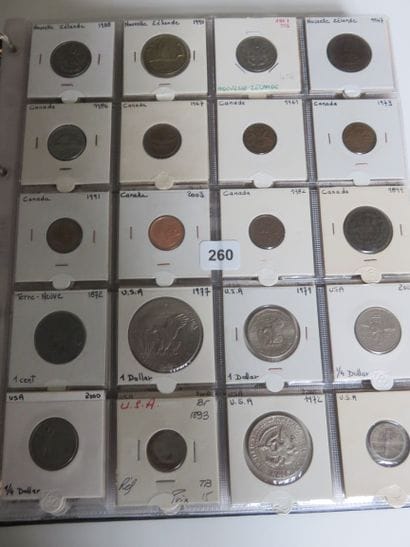 Monnaies - Collection de 270 monnaies étrangères...