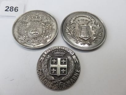 Médailles - Lot de 3 médailles, Médaille...