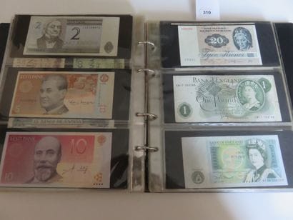Billets - Collection de 220 billets étrangers...