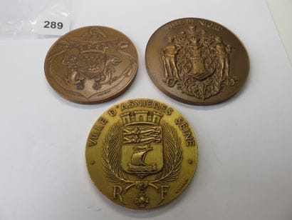 Médailles - Lot de 3 médailles, Médaille...