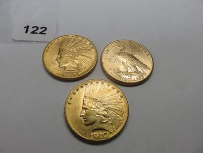 Gold Coins - USA - Lot of 3 x 10 Dollars...