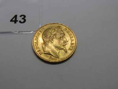 Gold coin - France - 20 Francs Napoléon III...