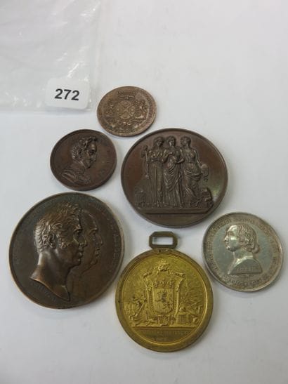 Jetons et Médailies de Lyon - Lot de 6, Jeton...