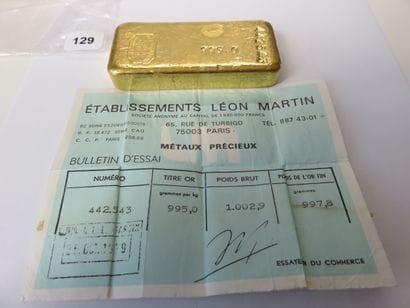 Gold ingot - N° 442543 from Etablissement...