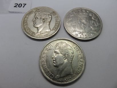 Coins - France - Lot of 3 x 5 Francs Charles...