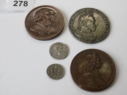 Médailies - Lot de 5 médailles, Médaille...