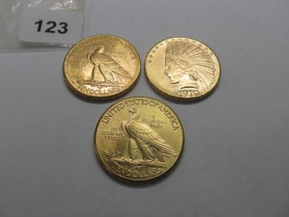 Gold Coins - USA - Lot of 3 x 10 Dollars...