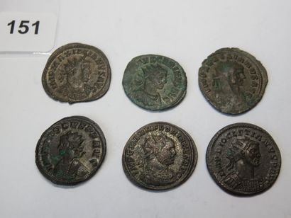 Monnaies Romaines - Collection de 6 Aurélianus...