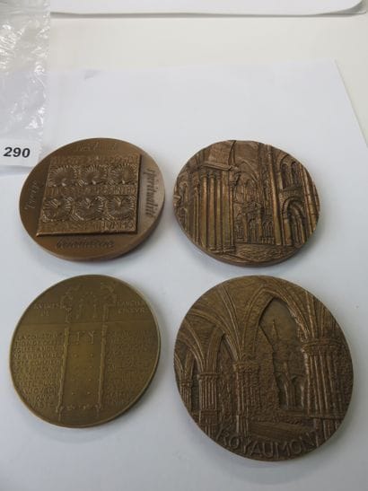 Médailles - Lot de 4 médailles, Médaille...