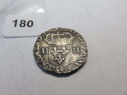 Monnaie Royale - Henri III - 1/4 d'écu, croix...