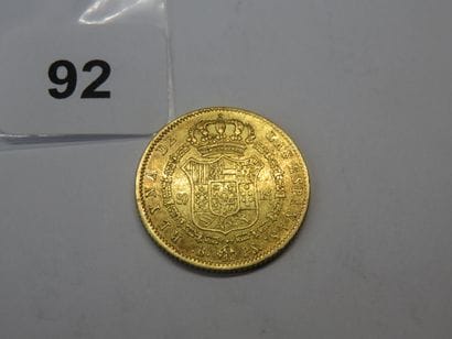 Gold coin - Spain - 80 Reales Isabella II...