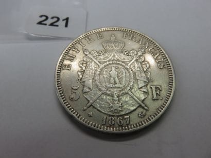 Monnaie - France - 5 Francs Napoléon III...