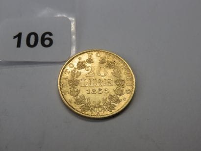 Gold coin - Papal States - 20 Lire Pius IX...