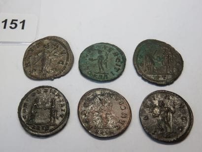 Monnaies Romaines - Collection de 6 Aurélianus...