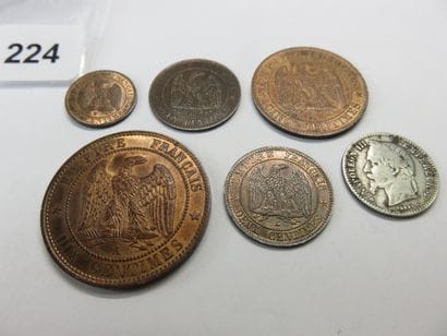 Coins - France - Collection of 6 Napoleon...