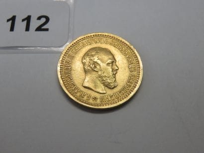 Gold coin - Russia - 5 Rubles Alexander III...