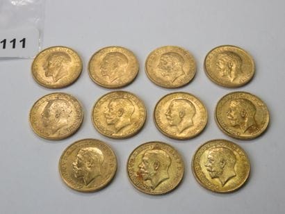 Gold coins - British Empire - Lot of 11 x...