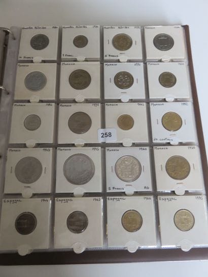 Monnaies - Collection de 264 monnaies diverses...
