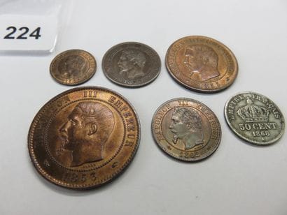 Coins - France - Collection of 6 Napoleon...