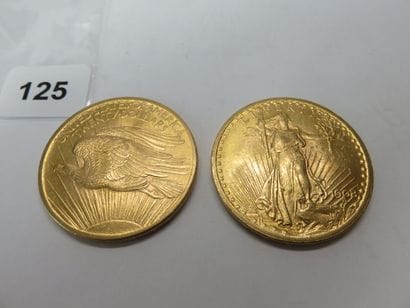 Gold Coins - USA - Lot of 2 x 20 Saint Gaudens...