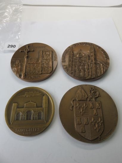 Médailles - Lot de 4 médailles, Médaille...