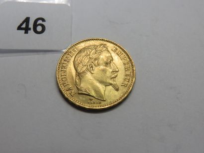 Gold coin - France - 20 Francs Napoléon III...
