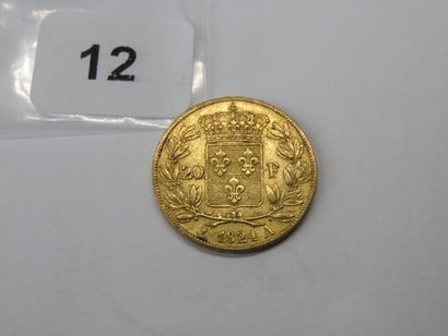 Gold coin - France - 20 Francs Louis XVIII...
