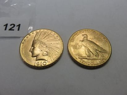 Gold Coins - USA - Lot of 2 x 10 Dollars...