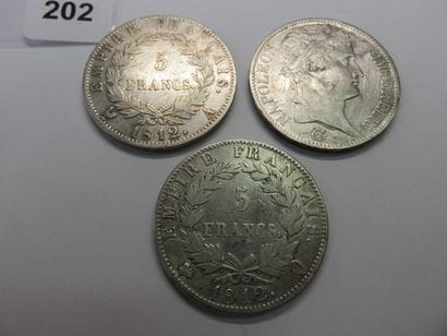 Coins - France - Lot of 3 x 5 Francs Napoléon...